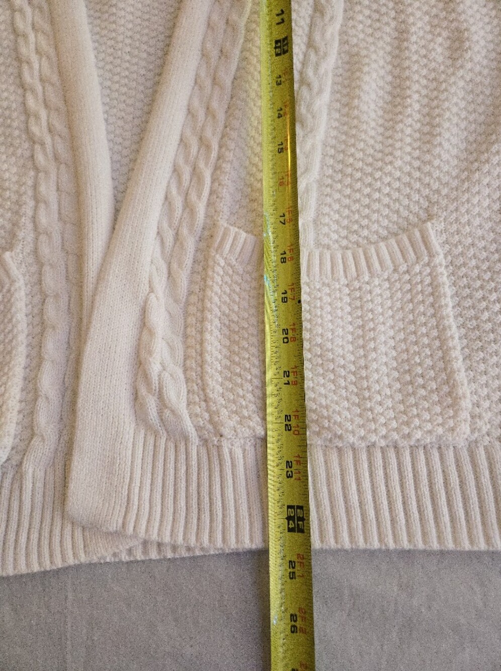 Hollister Ivory White Comfy Cloud Easy No Close Cardigan Pockets Cotton HAL3 - Picture 5 of 12